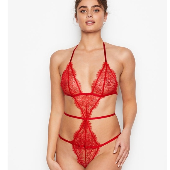 Unlined strappy halter teddy Clearance